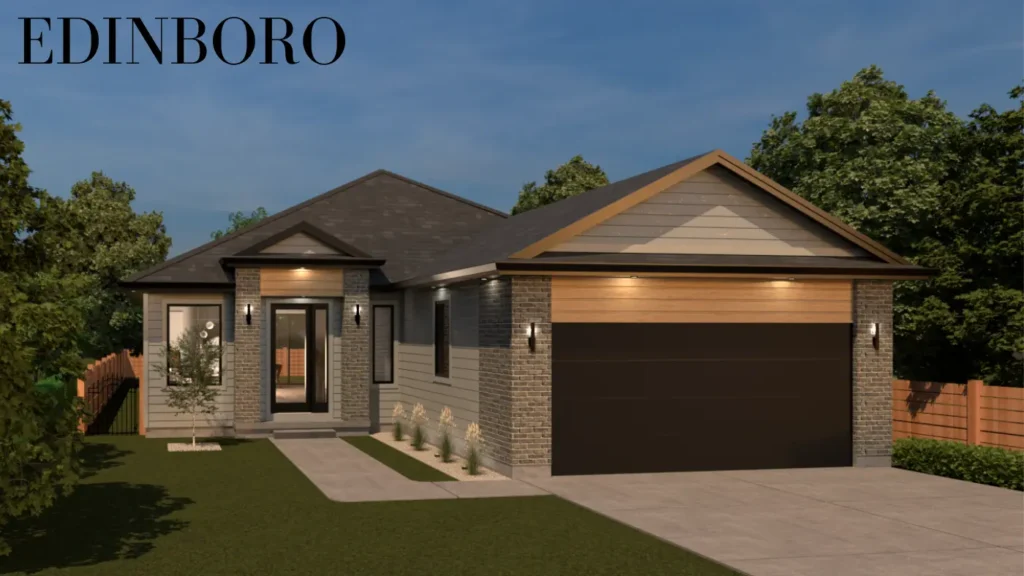 Exterior rendering of Edinboro house model.