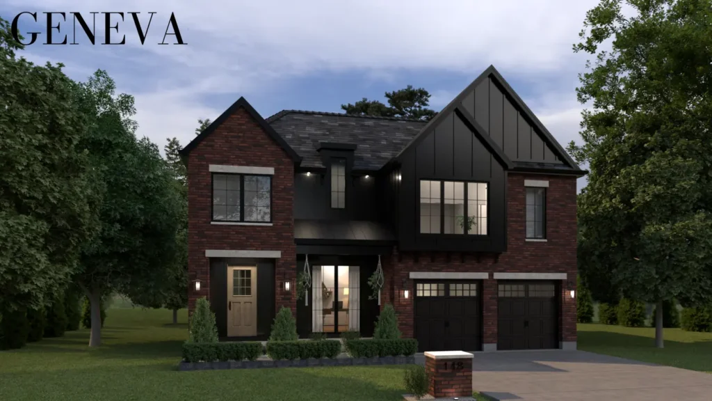 Exterior rendering of Geneva house model.