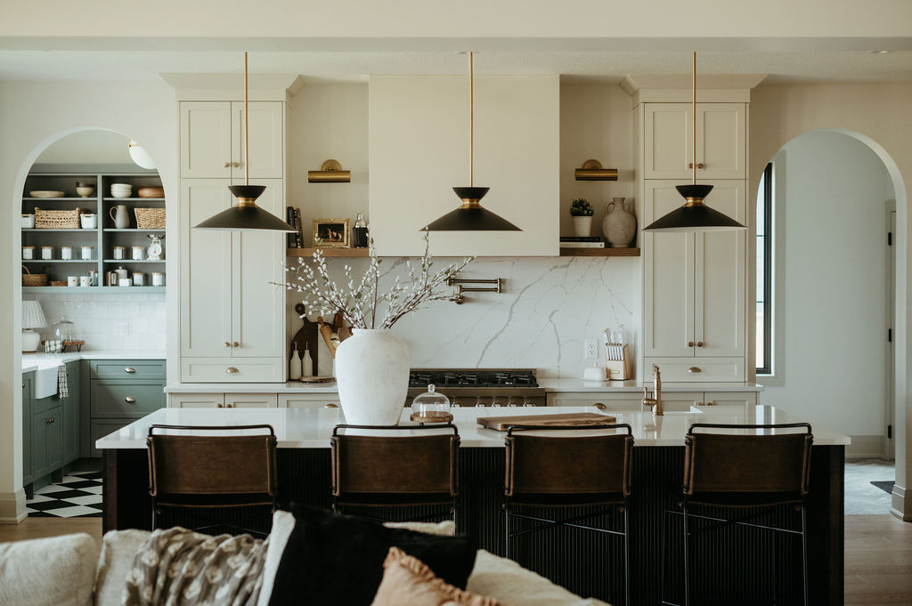 Interior photo of kitchen.