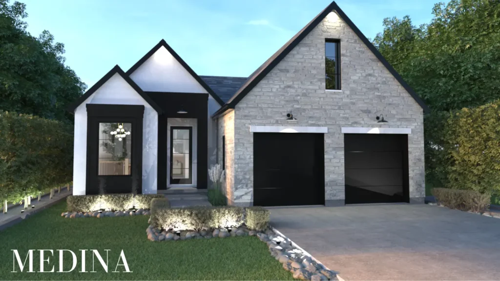 Exterior rendering of Medina house model.