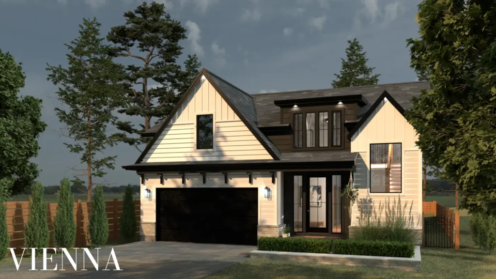 Exterior rendering of Vienna house model.